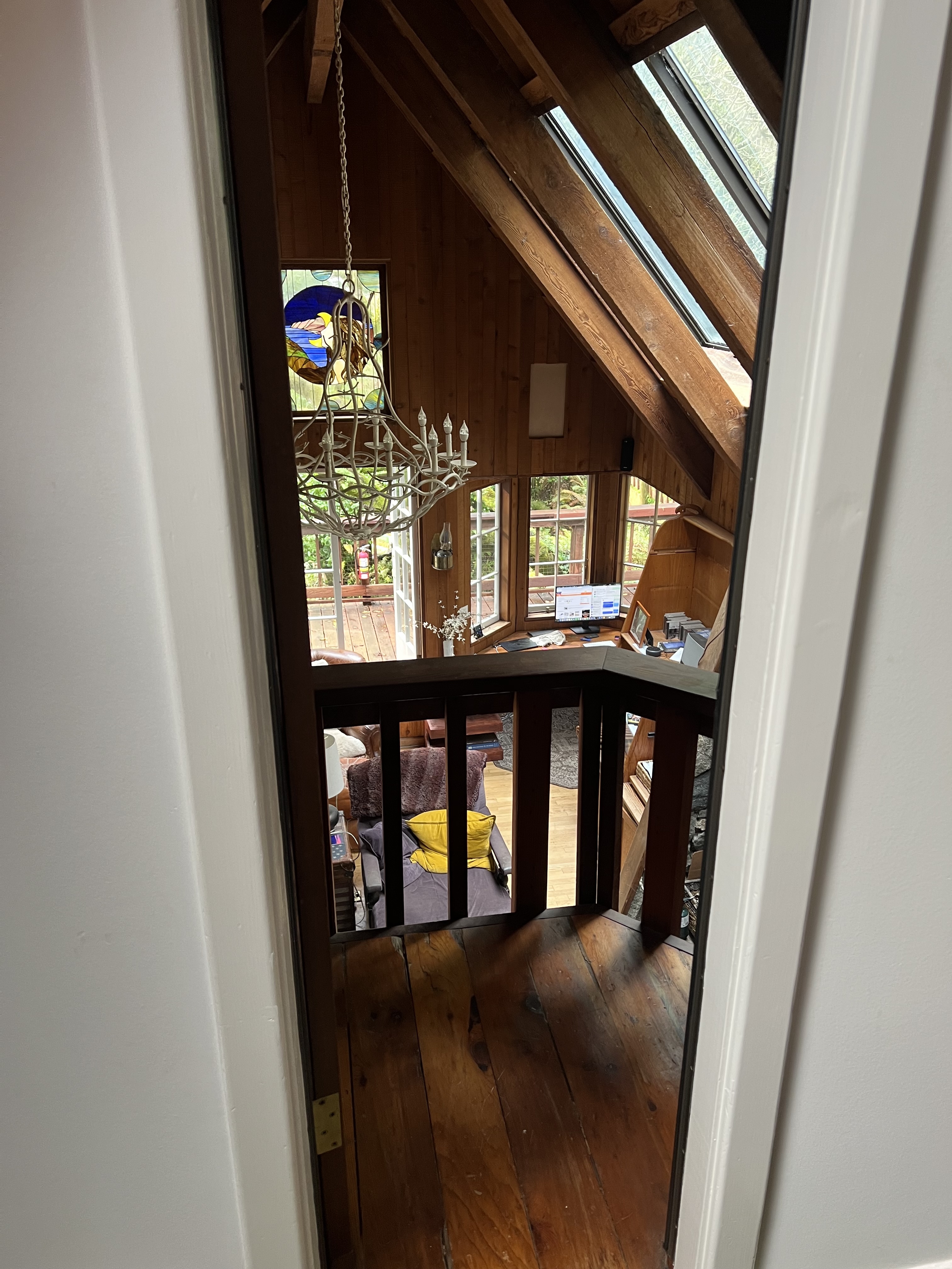 Overlooking the living room